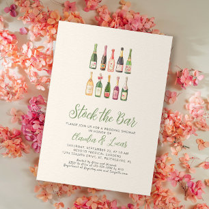 Stock the Bar Champagne Couples Shower Invitation