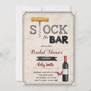 Stock the bar corkscrew invitation