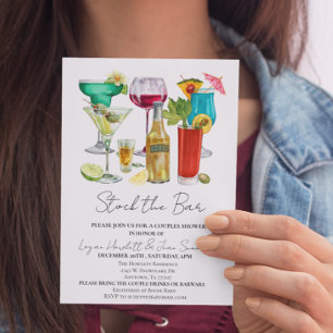 Stock the Bar Couples Co-ed Shower  Invitation