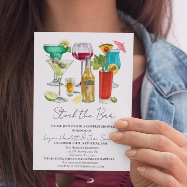 Stock the Bar Couples Co-ed Shower  Invitation (Creator Uploaded)