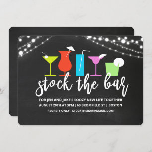 Stock the Bar Couples Coed Shower Invitation