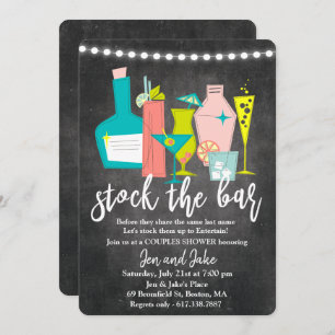 Stock the Bar Couples Coed Shower Invitation