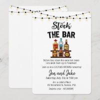 Stock the Bar Couples Coed Shower Invitation