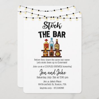 Stock The Bar Couples Coed Shower Invitation by PaperandPomp at Zazzle