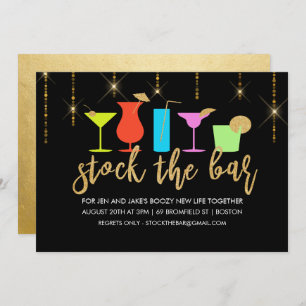 Stock the Bar Couples Coed Shower Invitation
