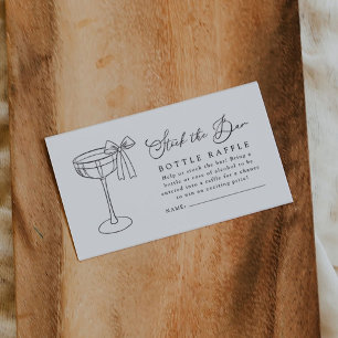 Stock The Bar Couples Shower Bottle Raffle Ticket Enclosure Card