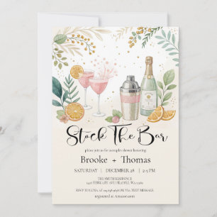 Stock the Bar Couple's Shower Invitation
