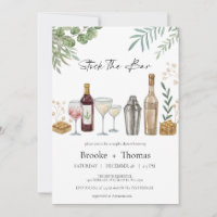 Stock the Bar Couple's Shower Invitation