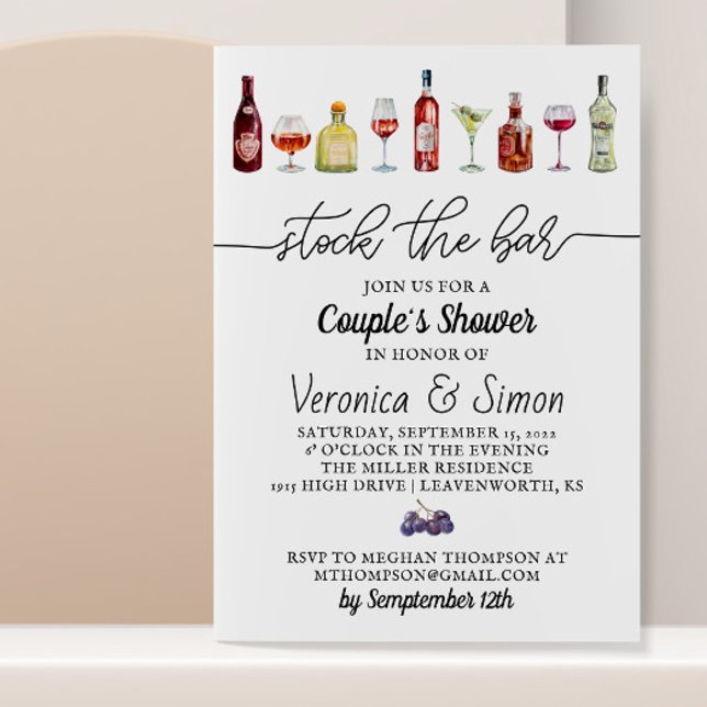 Stock the Bar Couple's Shower Invitation (Creator Uploaded)