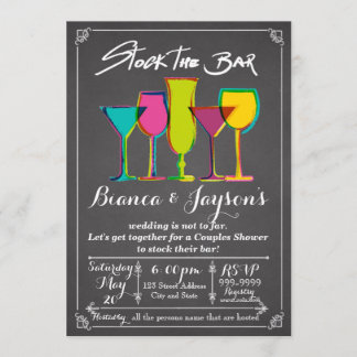 Stock the Bar Couples Shower Invitation