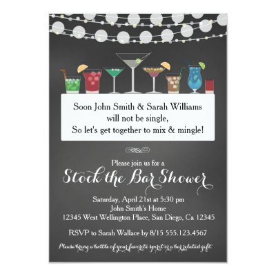 stock the bar wedding shower invitation zazzle com