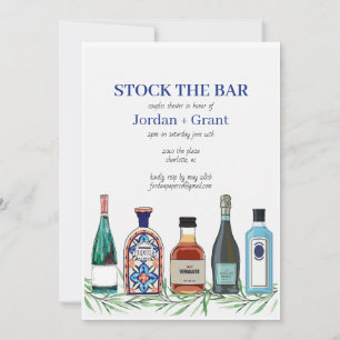 Stock The Bar Couples Wedding Shower Invitation