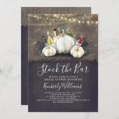 Stock The Bar Fall Party / Bridal Shower Invitation (Front/Back)