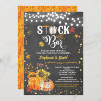 Stock the bar fall pumpkin chalkboard housewarming