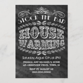 Stock The Bar House Warming Party Invitation by PineAndBerry at Zazzle