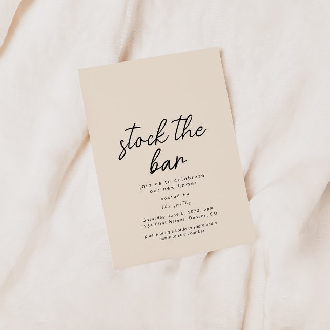 Stock The Bar Housewarming Invitation (Creator Uploaded)