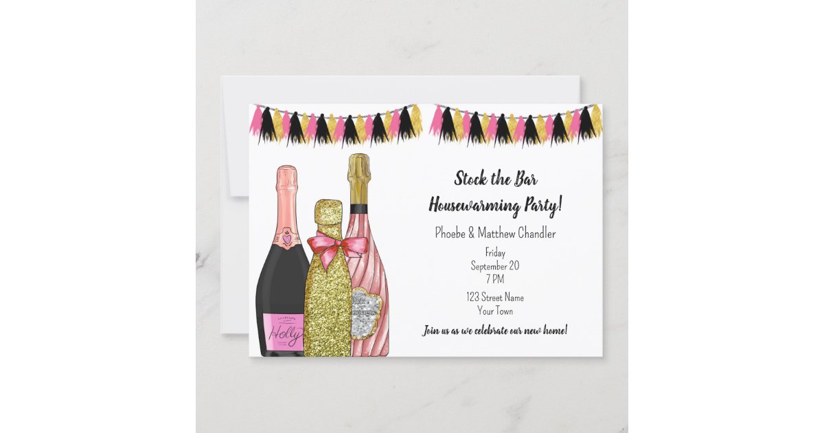 Stock the Bar Housewarming Party Invitation Zazzle