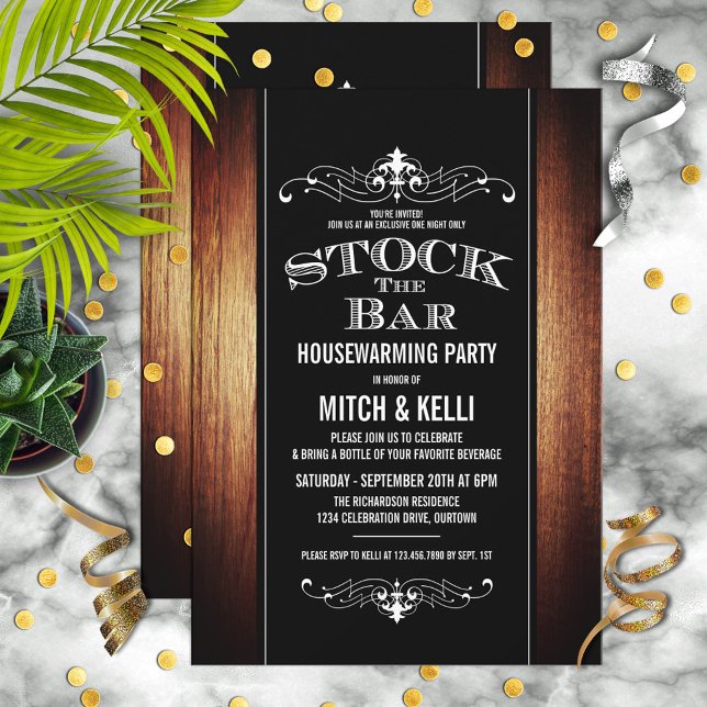 Stock the Bar Housewarming Party Invitations (Creator Uploaded)
