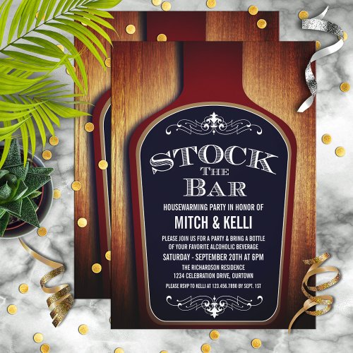 Stock the Bar Housewarming Party Invitations