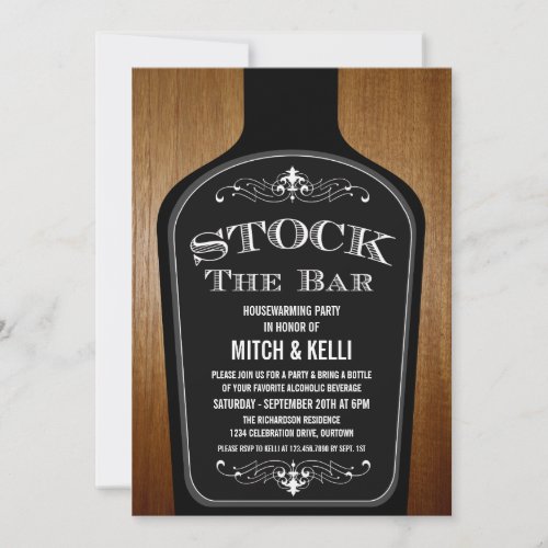 Stock the Bar Housewarming Party Invitations