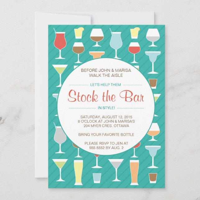 Stock the Bar Invitation (Front)