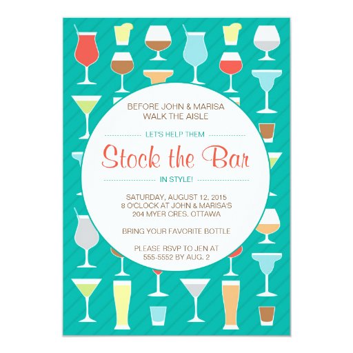 Stock The Bar Invitation Wording 9