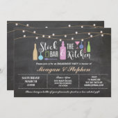 Stock The Bar & Kitchen Engagement Party Couples Invitation (Front/Back)