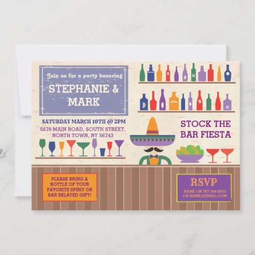Stock The Bar Party Fiesta Mexican Tequila Invite