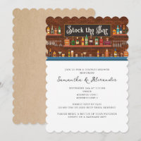 Stock the Bar Rustic Couples Coed Bridal Shower