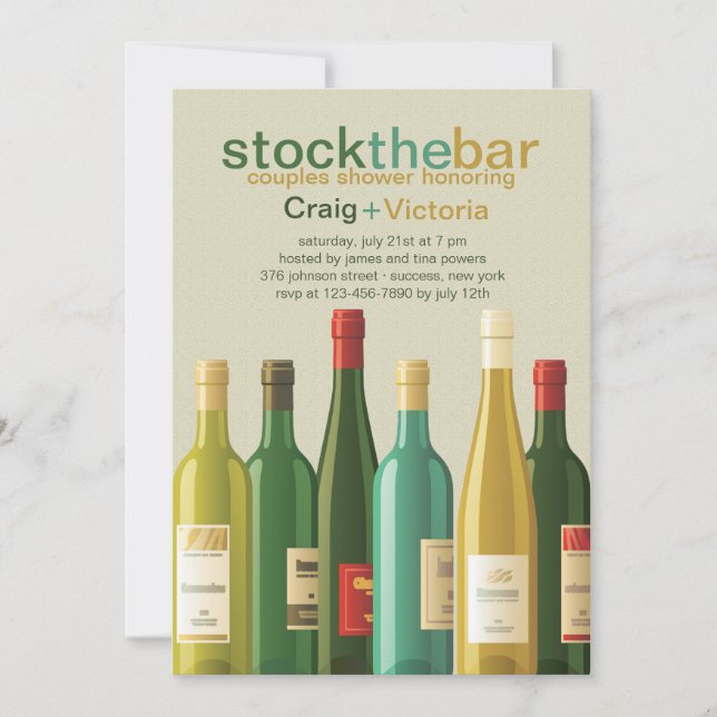 Stock the Bar Shower Invitation (Front)