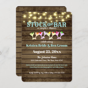 Stock the Bar Shower Invitation