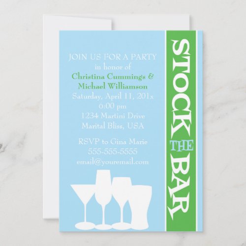Stock the Bar Shower Invitation