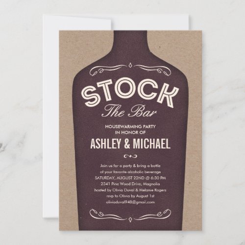 Stock the Bar Shower Invitations