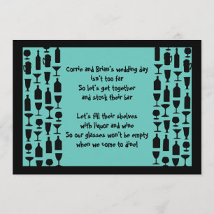 Stock the Bar Silhouette Shower Invitation