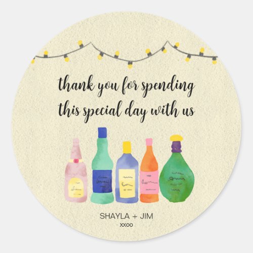 Stock the Bar thank you favor sticker