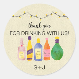 Stock the Bar thank you for drinking with us Classic Round Sticker