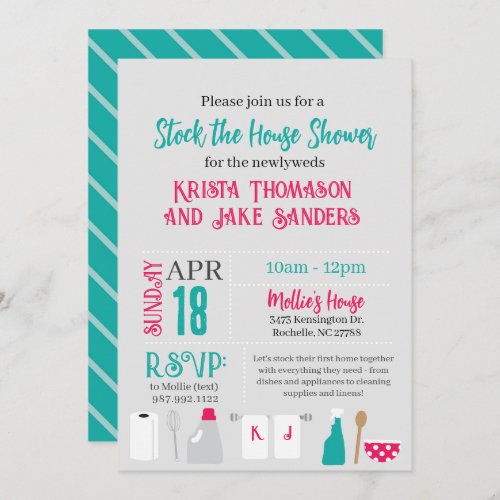 Stock the House Shower Invitation