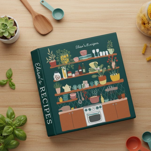 STOCK THE KITCHEN Bridal Shower CUSTOM Cute 3 Ring Binder (STOCK THE KITCHEN Bridal Shower CUSTOM Cute 3 Ring RECIPE Binder
)