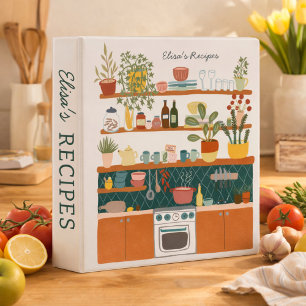 STOCK THE KITCHEN Bridal Shower CUSTOM Cute 3 Ring Binder