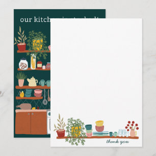 STOCK THE KITCHEN Bridal Shower CUSTOM Cute Thank You Card