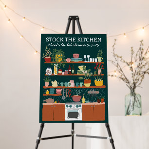 STOCK THE KITCHEN Bridal Shower CUSTOM WELCOME  Foam Board