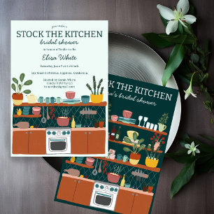 STOCK THE KITCHEN Bridal Shower Cute CUSTOM Invitation