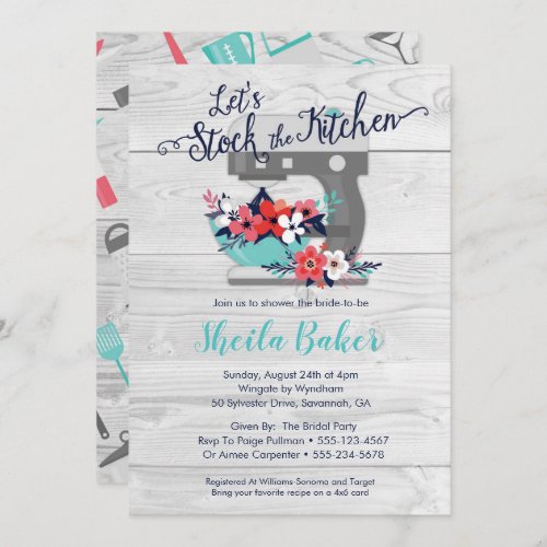 Stock the Kitchen Bridal Shower Invitation