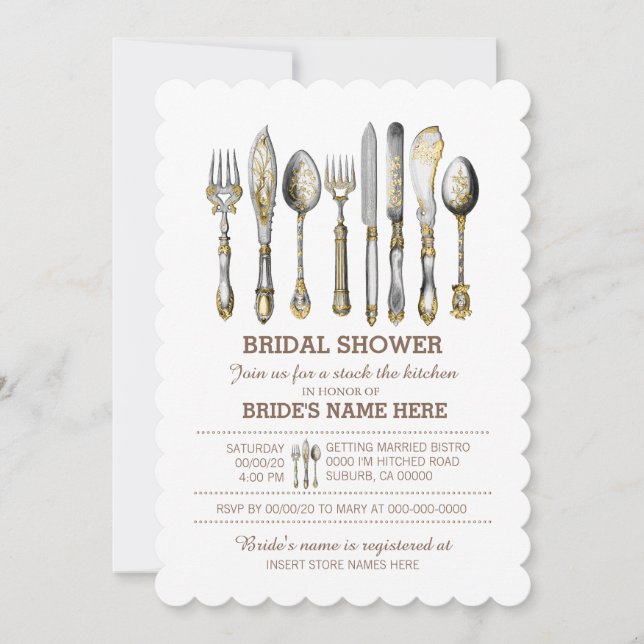 Stock the kitchen | Bridal Shower Invitation (Front)