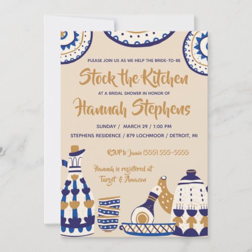 Stock the Kitchen Bridal Shower Invitation