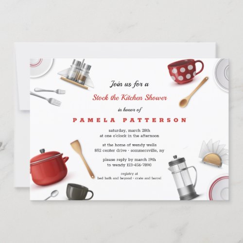 Stock the Kitchen Bridal Shower Invitation