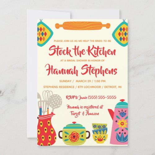 Stock the Kitchen Bridal Shower Invitation