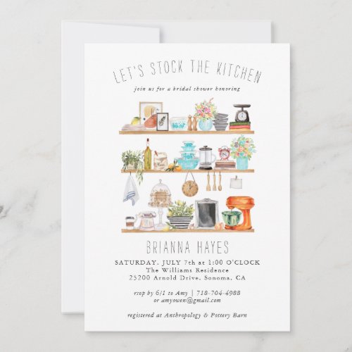 Stock the Kitchen Bridal Shower Invitation