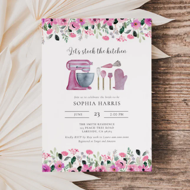 Stock The Kitchen Bridal Shower Invitation Zazzle