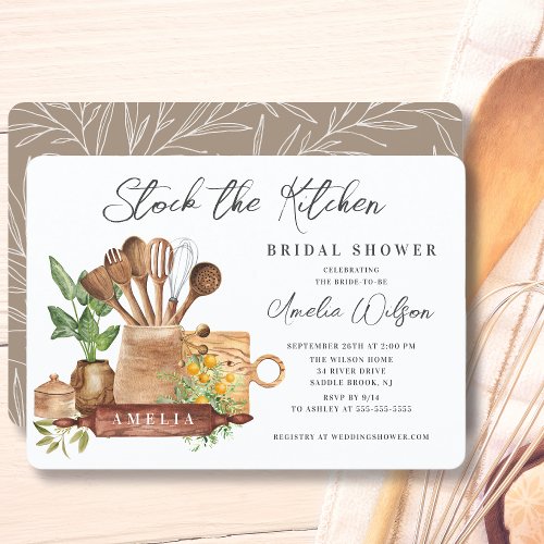 Stock the Kitchen Bridal Shower Invitation